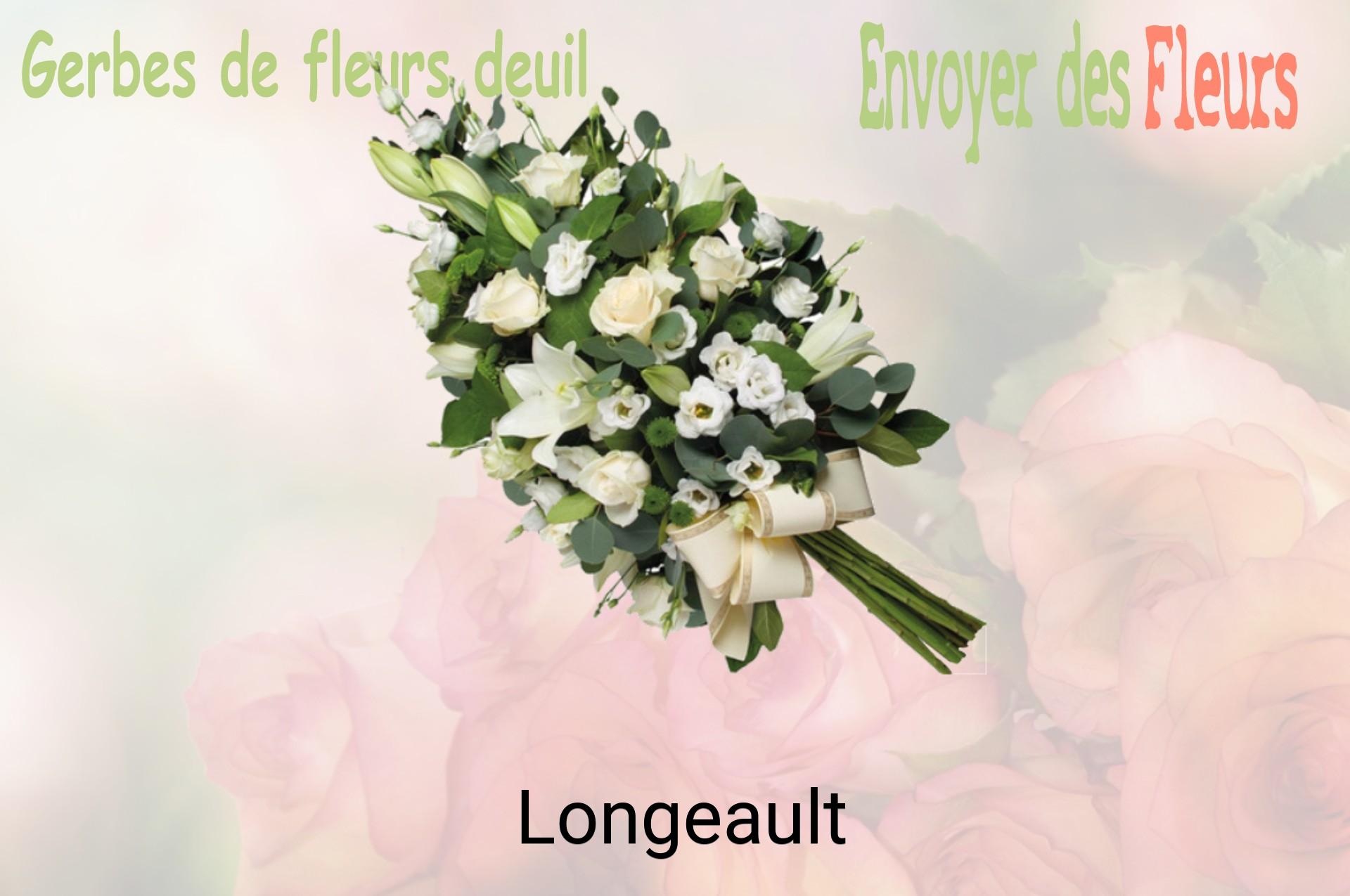 Gerbe de fleurs de deuil livrée à Longeault